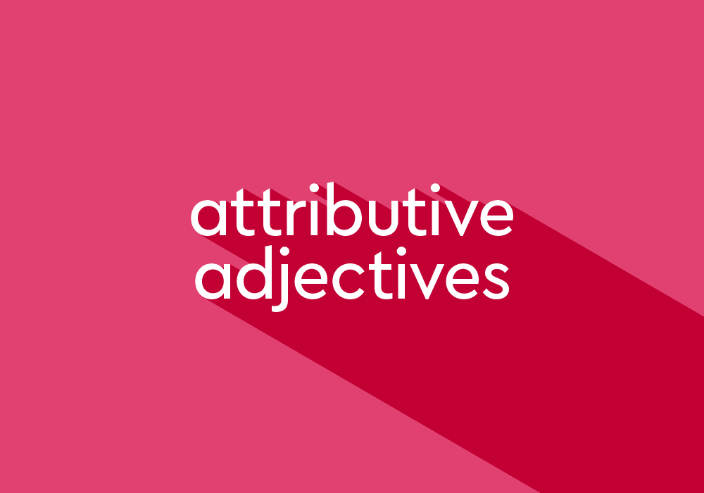 What Is An Attributive Adjective Thesaurus